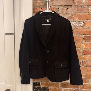 Eddie Bauer women’s size 14 black classic wool blazer